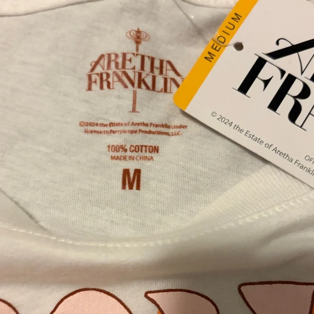 Aretha Franklin Graphic Tee - White